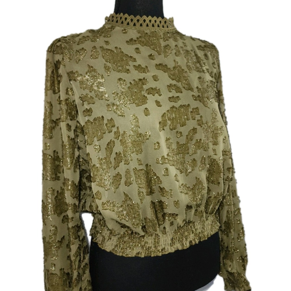 Elegant Gold Sequin Women's Top